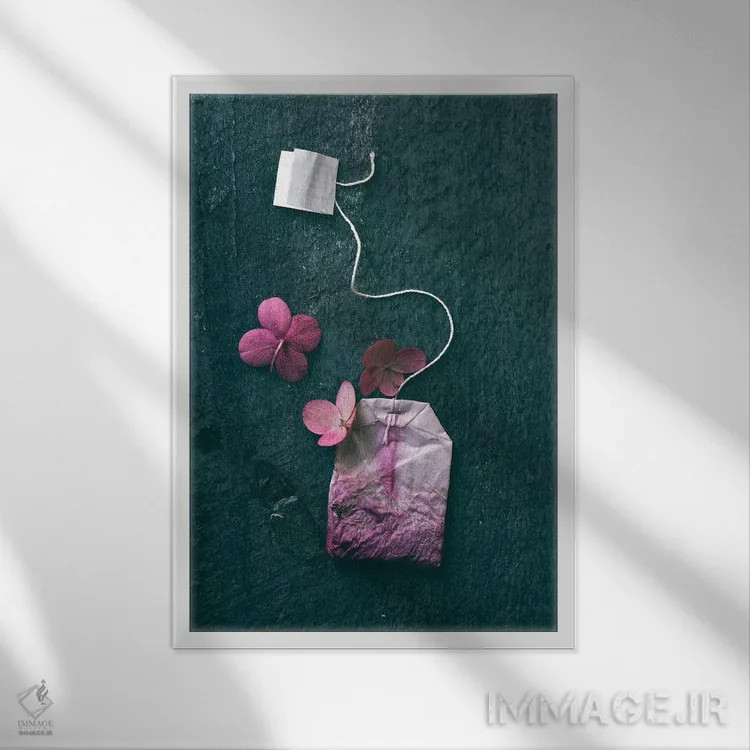 تابلو مینیمال هنر چای III اثر اولیویا جوی سنت کلر - نمای قابدار سفید