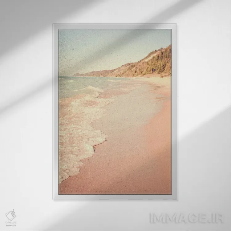 تابلو دکوراتیو ذهنش با امواج به سفر رفت اثر اولیویا جوی سنت کلر - نمای قابدار سفید