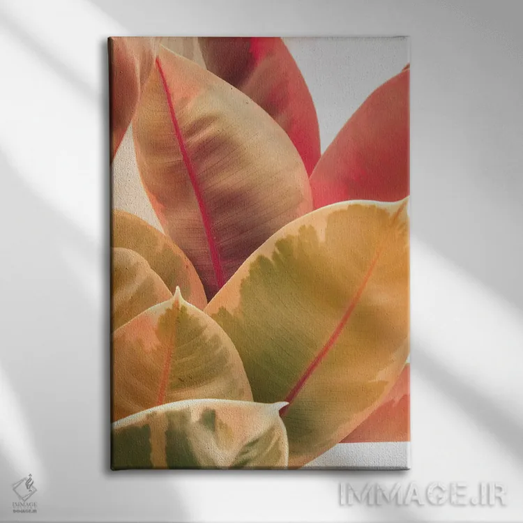 تابلو دکوراتیو برگ های زیبا LI اثر اولیویا جوی سنت کلر - نمای روبهرو روی دیوار