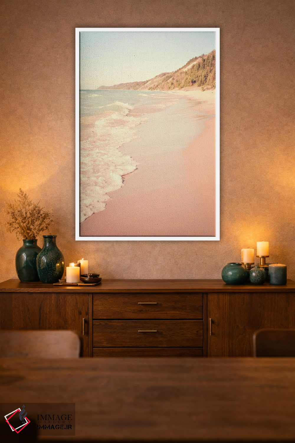 تابلو دکوراتیو ذهنش با امواج به سفر رفت اثر اولیویا جوی سنت کلر - D1W