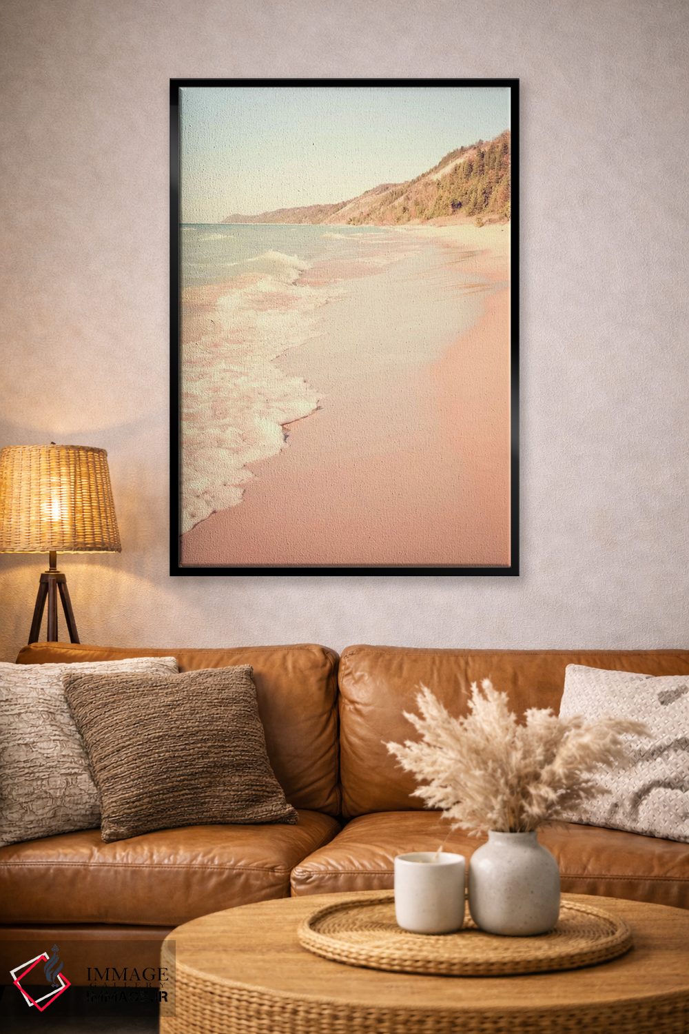 تابلو دکوراتیو ذهنش با امواج به سفر رفت اثر اولیویا جوی سنت کلر - D4B