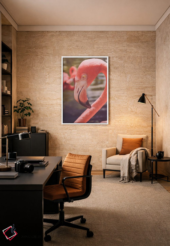 تابلو دکوراتیو عشق فلامینگوها اثر اولیویا جوی سنت کلر - D6W