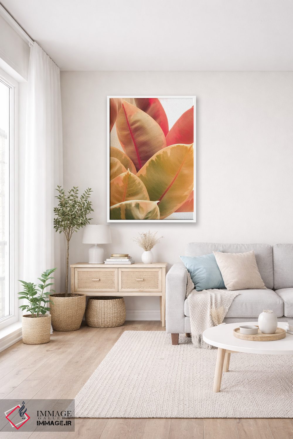 تابلو دکوراتیو برگ های زیبا LI اثر اولیویا جوی سنت کلر - D2W