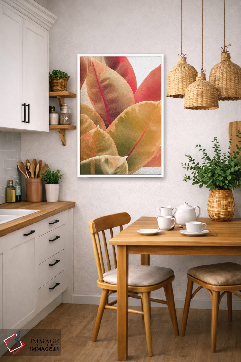 تابلو دکوراتیو برگ های زیبا LI اثر اولیویا جوی سنت کلر - D4W
