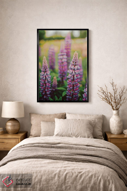 تابلو دکوراتیو گل های لوپین در چمنزار بهاری LII اثر اولیویا جوی سنت کلر - D2B