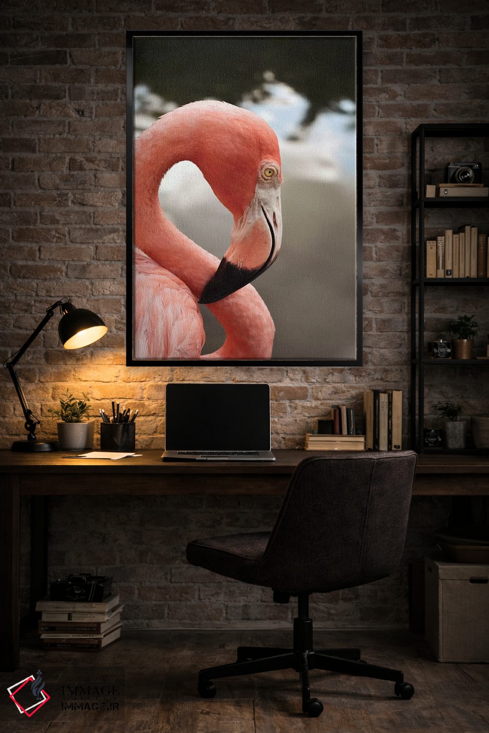 تابلو دکوراتیو فلامینگوی صورتی اثر اولیویا جوی سنت کلر - D6B