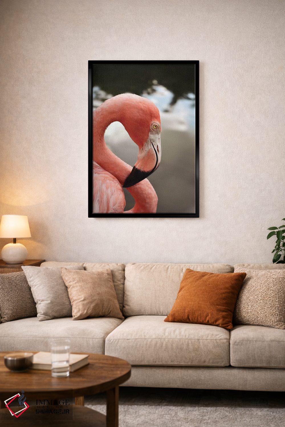 تابلو دکوراتیو فلامینگوی صورتی اثر اولیویا جوی سنت کلر - D4B