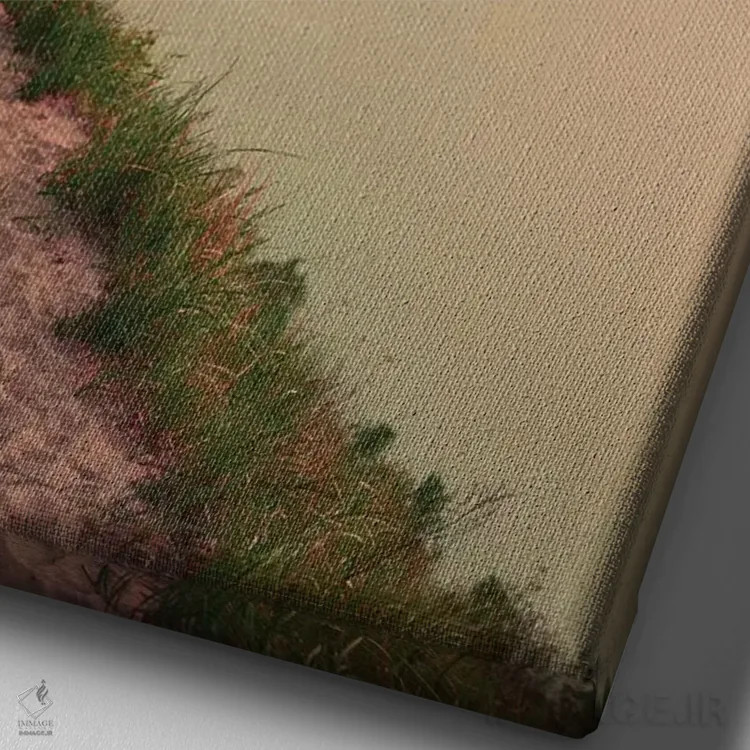 تابلو دکوراتیو چشم انداز غروب اثر اولیویا جوی سنت کلر - نمای نزدیک بافت بوم