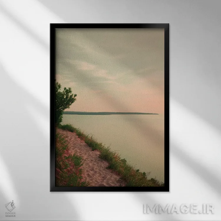 تابلو دکوراتیو چشم انداز غروب اثر اولیویا جوی سنت کلر - نمای قابدار مشکی