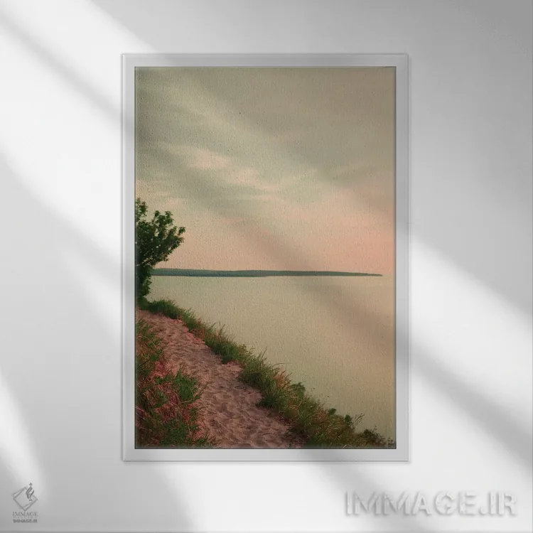 تابلو دکوراتیو چشم انداز غروب اثر اولیویا جوی سنت کلر - نمای قابدار سفید