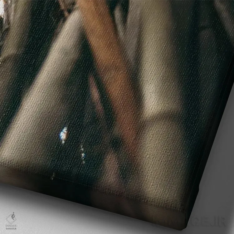 تابلو مینیمال مطالعه بامبو L اثر اولیویا جوی سنت کلر - نمای نزدیک بافت بوم