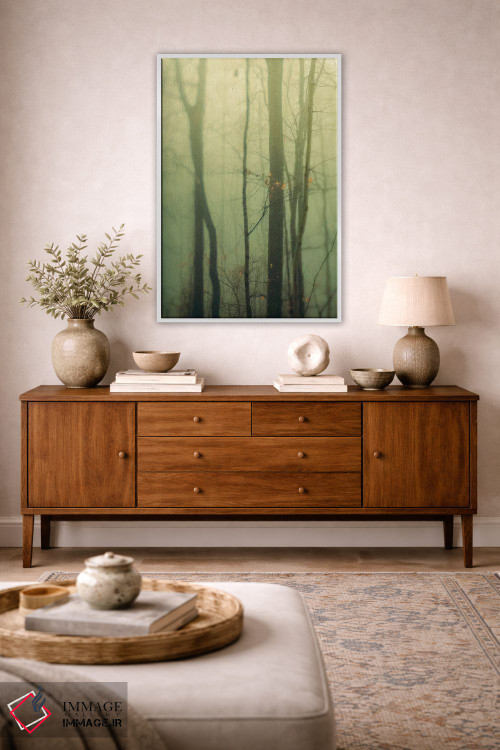 تابلو دکوراتیو درختان در مه I اثر اولیویا جوی سنت کلر - D2W