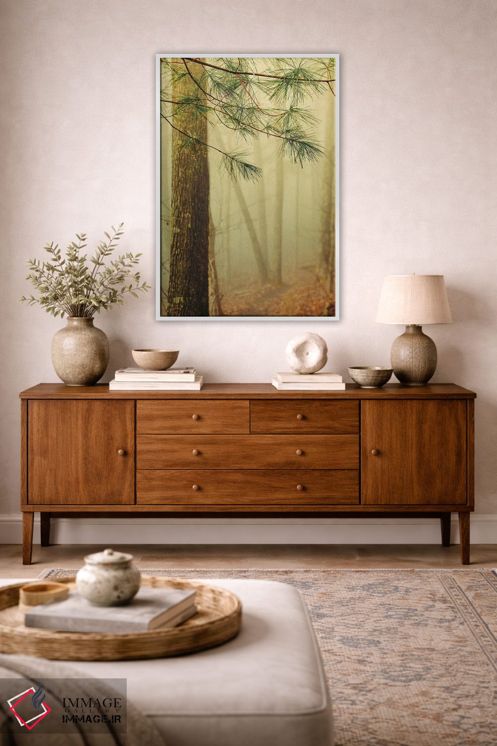 تابلو دکوراتیو درختان در مه IV اثر اولیویا جوی سنت کلر - D2W