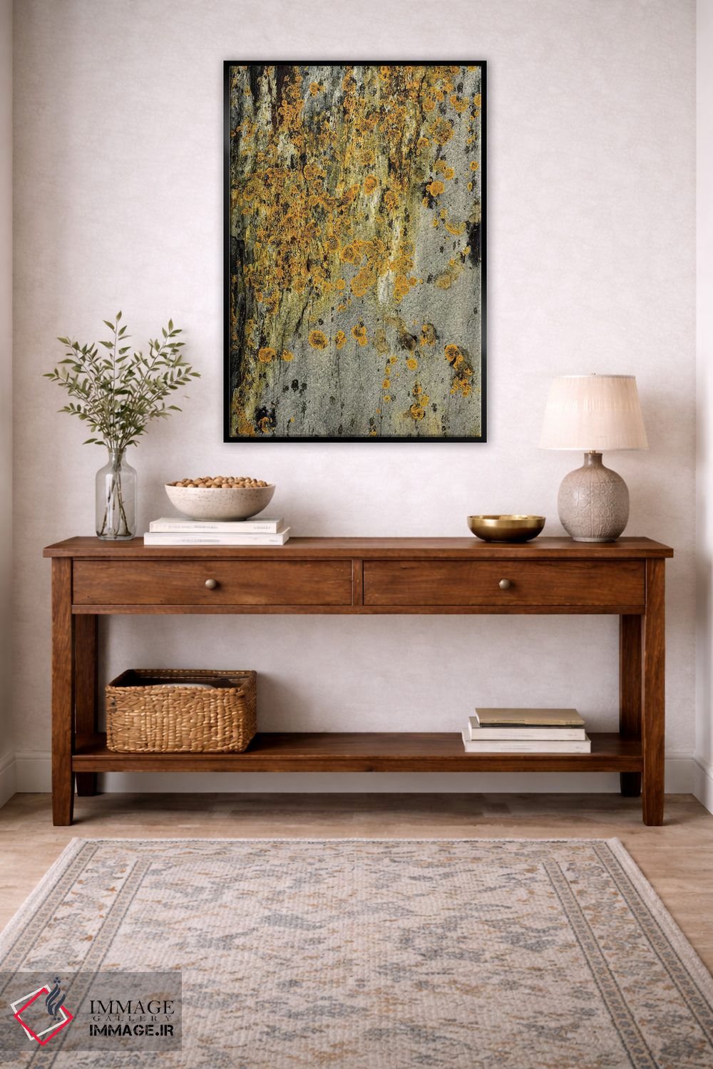 تابلو دکوراتیو گلسنگ روی سنگ اثر اولیویا جوی سنت کلر - D3B