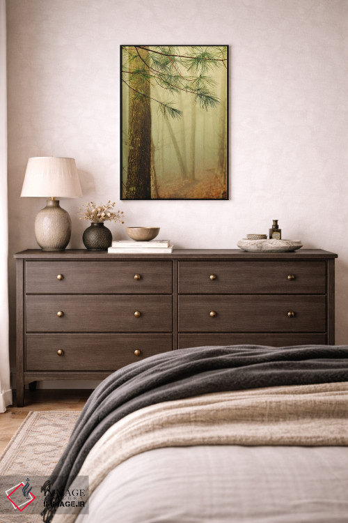 تابلو دکوراتیو درختان در مه IV اثر اولیویا جوی سنت کلر - D4B