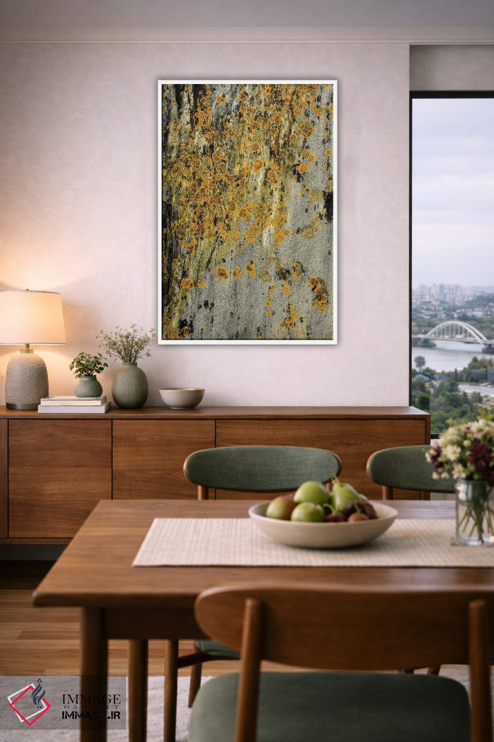 تابلو دکوراتیو گلسنگ روی سنگ اثر اولیویا جوی سنت کلر - D4W