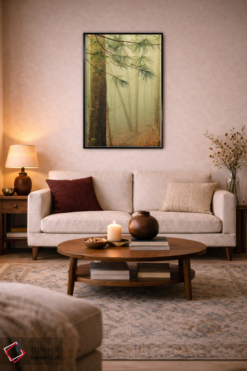 تابلو دکوراتیو درختان در مه IV اثر اولیویا جوی سنت کلر - D5B