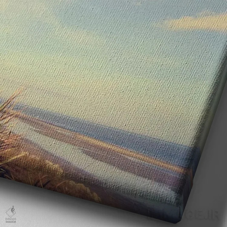 تابلو دکوراتیو بهشت نخل ها اثر اولیویا جوی سنت کلر - نمای نزدیک بافت بوم