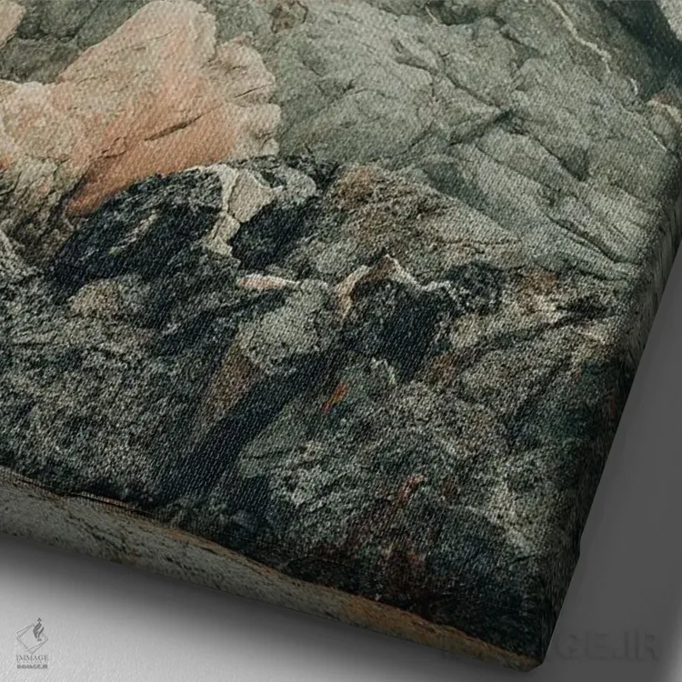 تابلو دکوراتیو صبح ساحلی اثر اولیویا جوی سنت کلر - نمای نزدیک بافت بوم