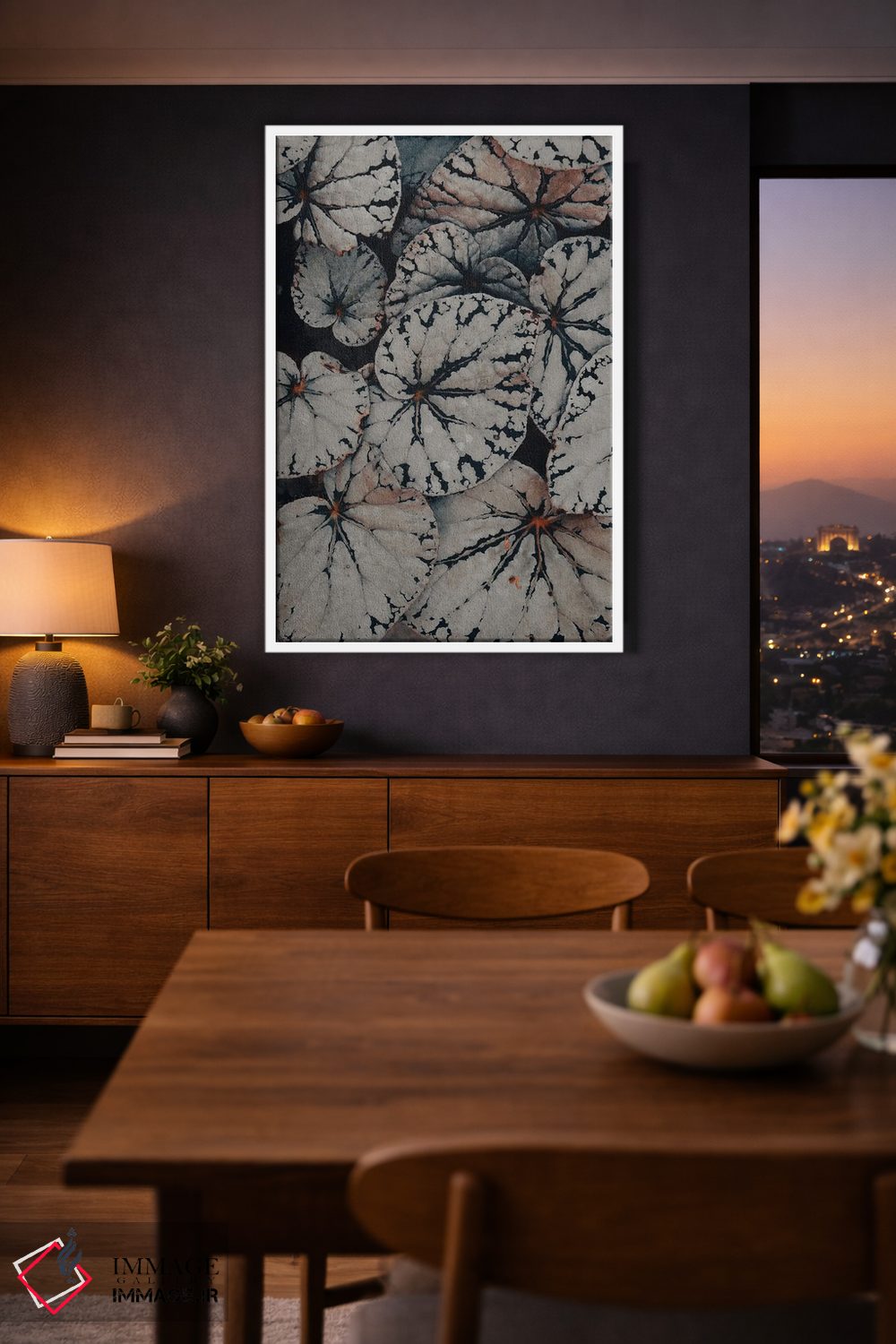 تابلو دکوراتیو مطالعه برگ بگونیا اثر اولیویا جوی سنت کلر - D3W