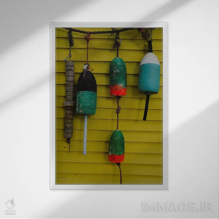 تابلو دکوراتیو مطالعه بویه شکار خرچنگ شماره ۵ اثر اولیویا جوی سنت کلر - نمای قابدار سفید
