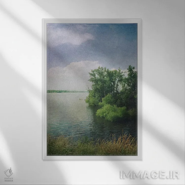 تابلو دکوراتیو آب و ابرها اثر اولیویا جوی سنت کلر - نمای قابدار سفید