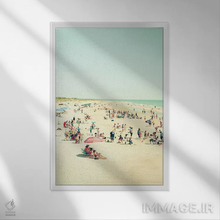 تابلو دکوراتیو زندگی ساحلی اثر اولیویا جوی سنت کلر - نمای قابدار سفید