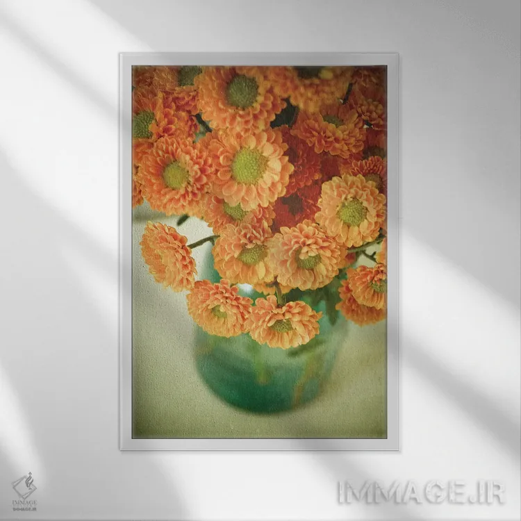 تابلو دکوراتیو دسته گل پاییزی اثر اولیویا جوی سنت کلر - نمای قابدار سفید