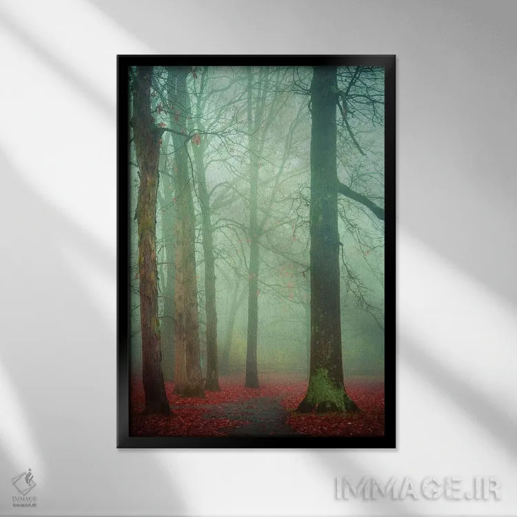 تابلو دکوراتیو مه پاییزی اثر اولیویا جوی سنت کلر - نمای قابدار مشکی