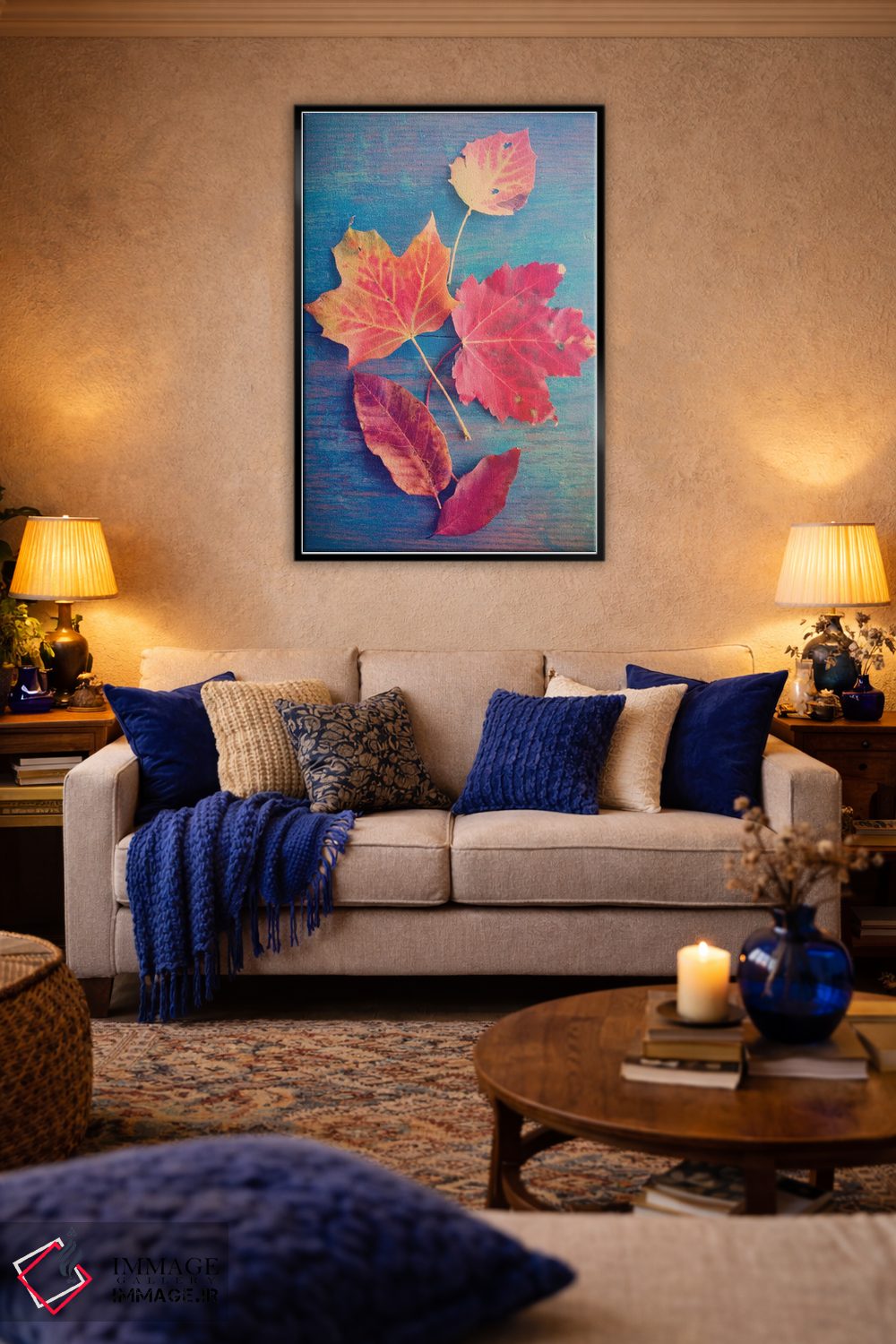 تابلو دکوراتیو طبیعت بی جان با برگ پاییزی اثر اولیویا جوی سنت کلر - D4B