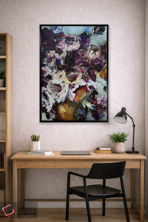 تابلو دکوراتیو زنبق ها در میان ابرها اثر اوکسانا پترووا - D1B