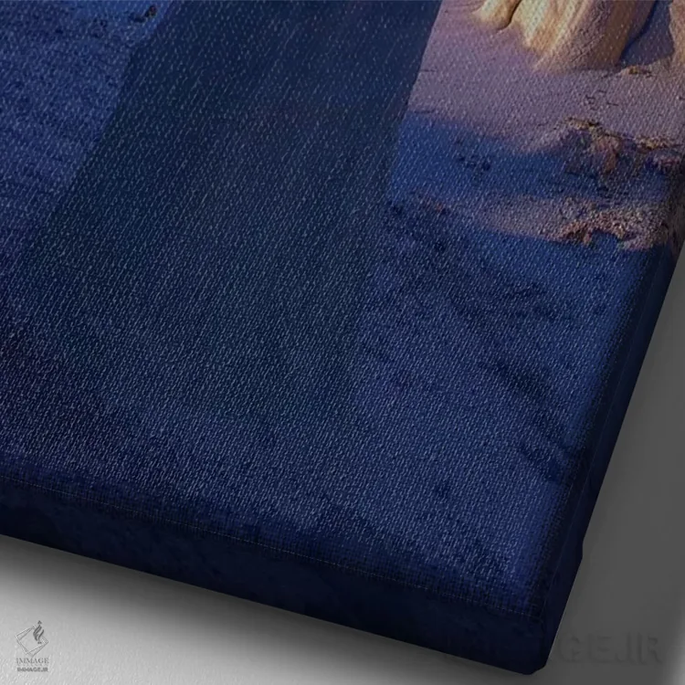 تابلو دکوراتیو دره رویاها، نیومکزیکو، بیستی بدلندز اثر اولنا آرت - نمای نزدیک بافت بوم