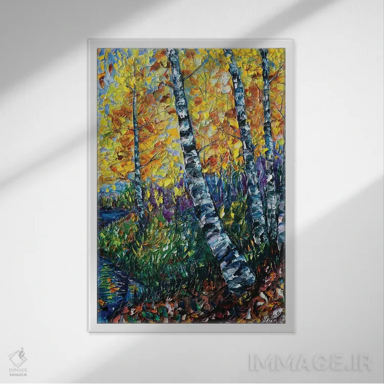 تابلو دکوراتیو نقاشی منظره کلرادو اثر اولنا آرت - نمای قابدار سفید