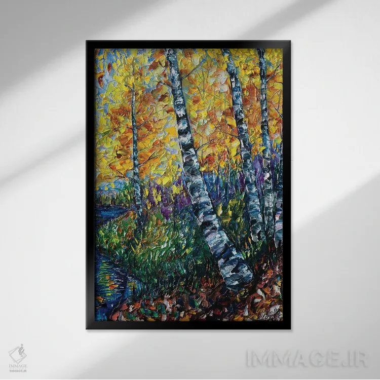 تابلو دکوراتیو نقاشی منظره کلرادو اثر اولنا آرت - نمای قابدار مشکی