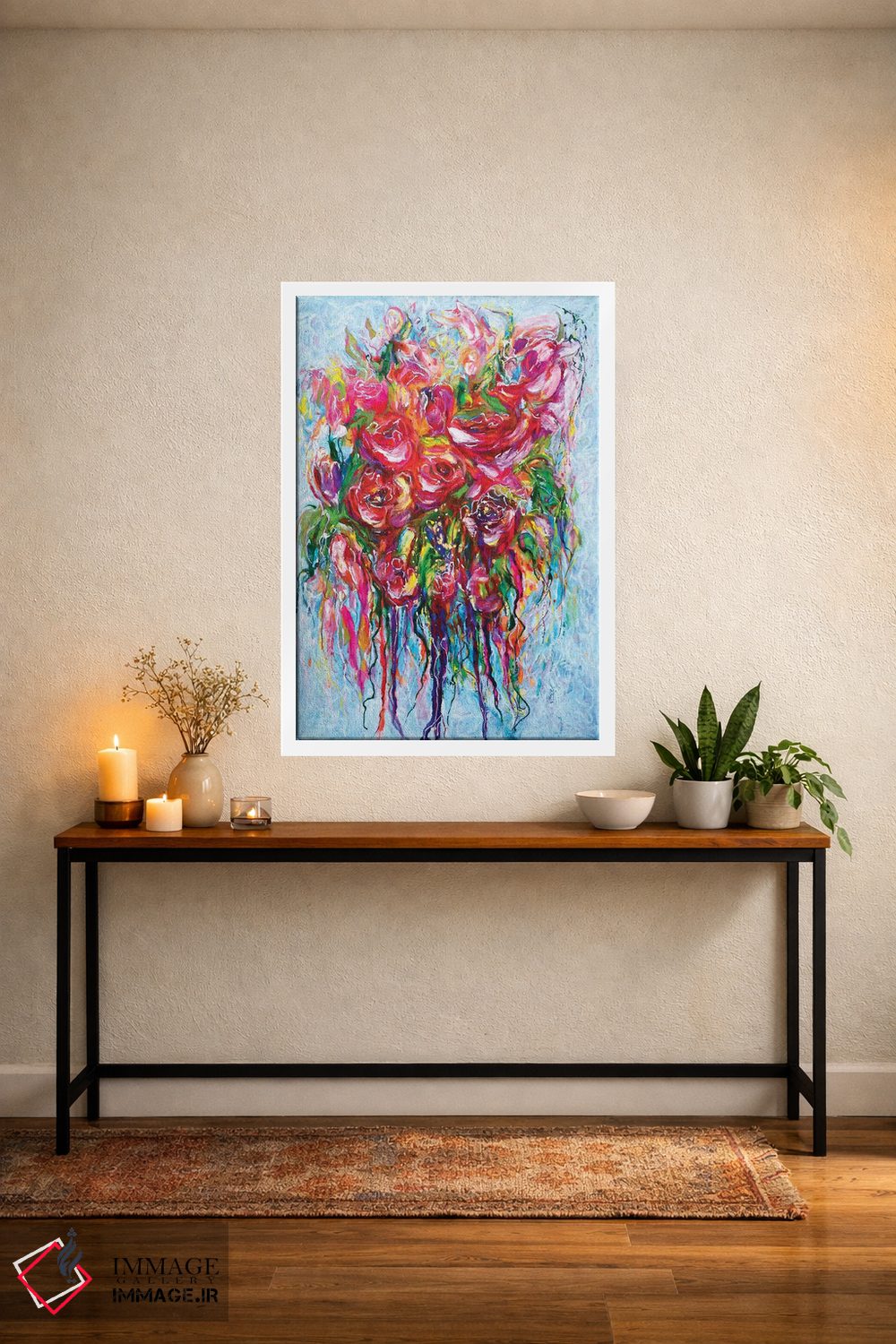 تابلو دکوراتیو شکوفه انتزاعی اثر اولنا آرت - D3W