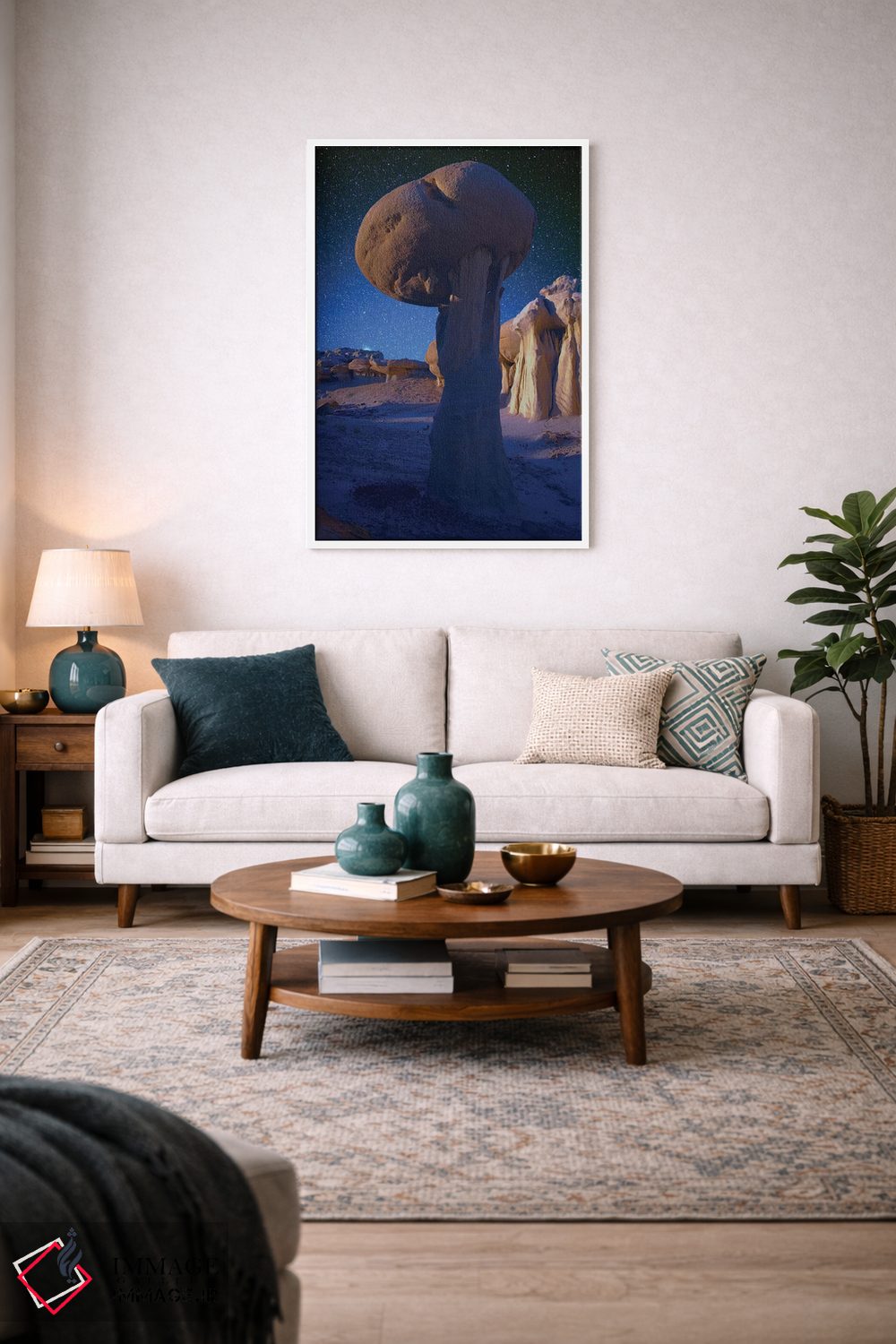 تابلو دکوراتیو دره رویاها، نیومکزیکو، بیستی بدلندز اثر اولنا آرت - D3W