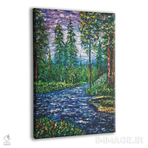 تابلو دکوراتیو چمنزار شکوفا اثر اولنا آرت - نمای پرسپکتیو محصول