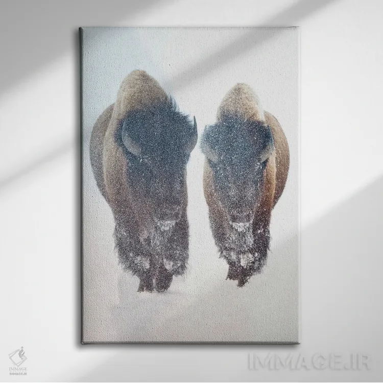 تابلو دکوراتیو شکوفه های آفتابی اثر اولنا آرت - نمای روبهرو روی دیوار