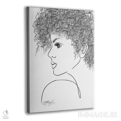 تابلو مینیمال طرح مینیمالیستی زن در حال نگریستن به آینده اثر اولنا آرت - نمای پرسپکتیو محصول