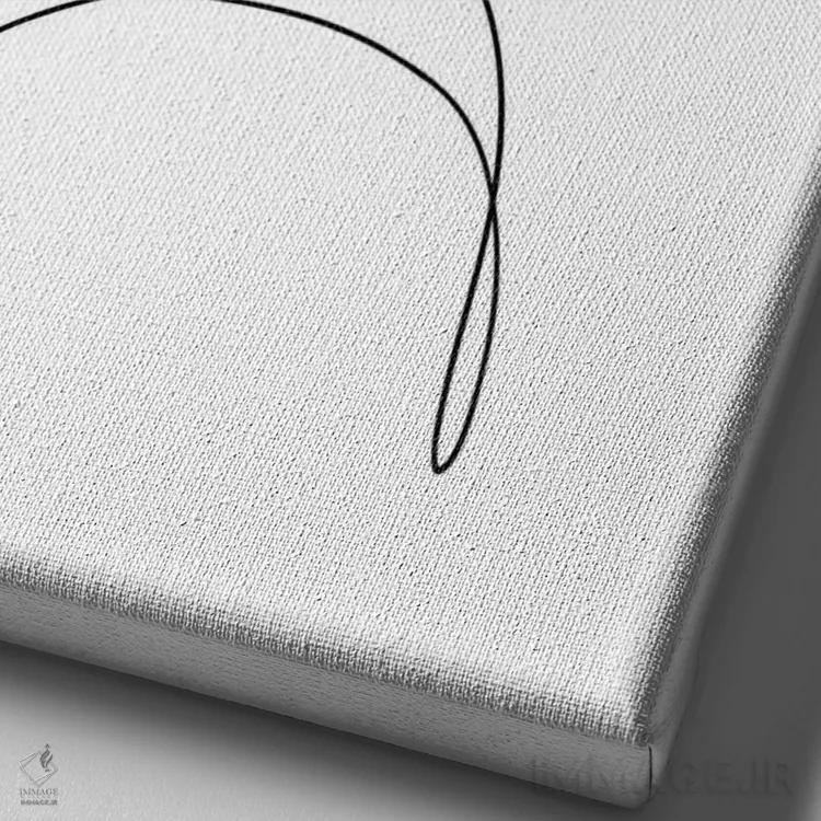 تابلو مینیمال طرح مینیمالیستی زن در حال نگریستن به آینده اثر اولنا آرت - نمای نزدیک بافت بوم