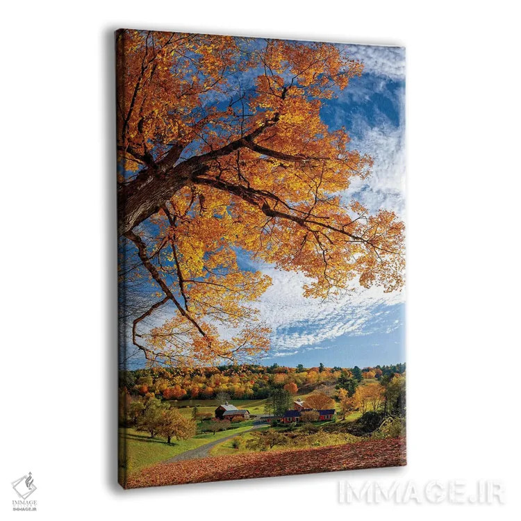 تابلو دکوراتیو پاییز در مزرعه اسلیپی هالو، ورمانت اثر اولنا آرت - نمای پرسپکتیو محصول