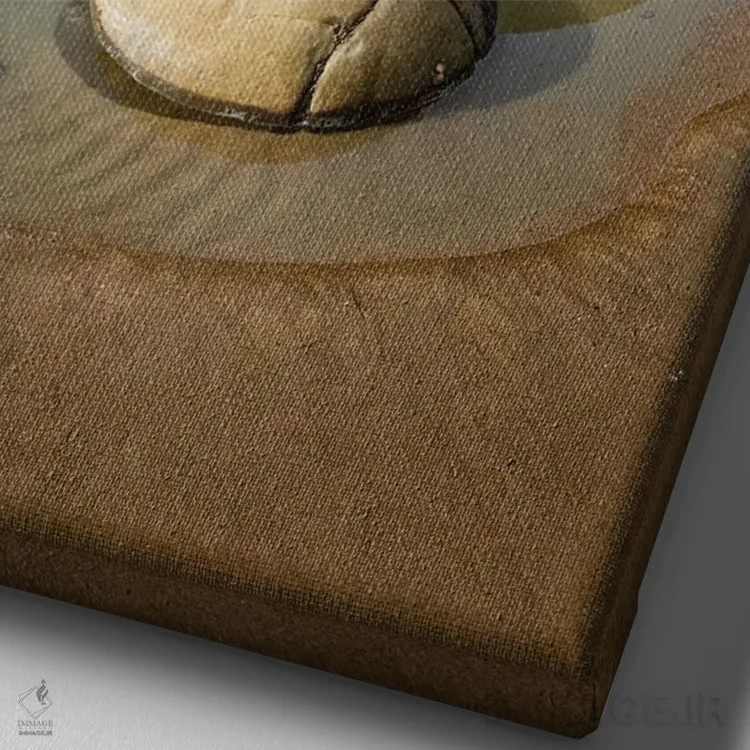 تابلو دکوراتیو صخره های موئراکی، سواحل شرقی نیوزیلند اثر اولنا آرت - نمای نزدیک بافت بوم