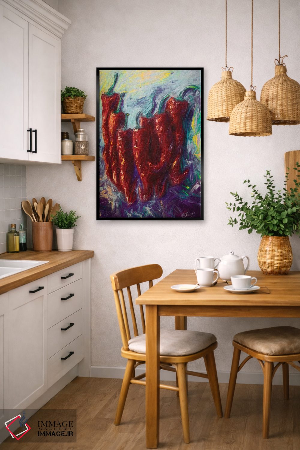 تابلو دکوراتیو مه گلی اثر اولنا آرت - D6B