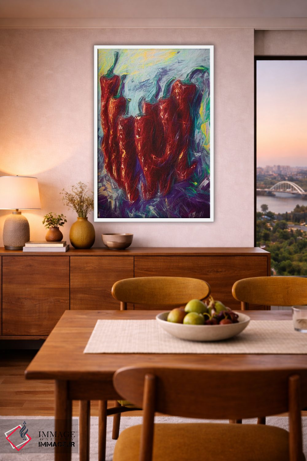 تابلو دکوراتیو مه گلی اثر اولنا آرت - D5W