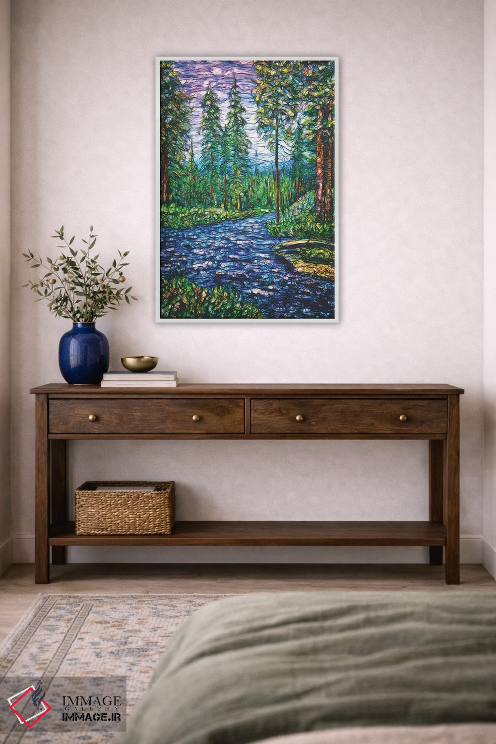 تابلو دکوراتیو چمنزار شکوفا اثر اولنا آرت - D3W