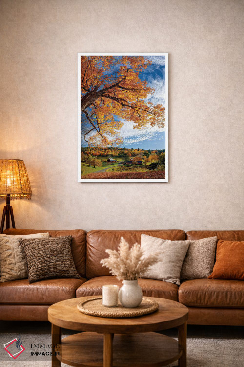 تابلو دکوراتیو پاییز در مزرعه اسلیپی هالو، ورمانت اثر اولنا آرت - D1W