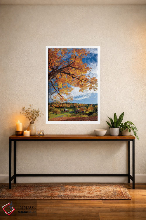 تابلو دکوراتیو پاییز در مزرعه اسلیپی هالو، ورمانت اثر اولنا آرت - D2W