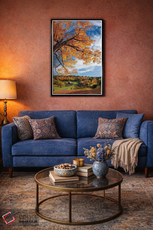 تابلو دکوراتیو پاییز در مزرعه اسلیپی هالو، ورمانت اثر اولنا آرت - D4B