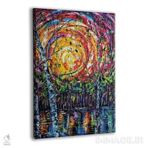 تابلو دکوراتیو در گرداب طبیعت اثر اولنا آرت - نمای پرسپکتیو محصول