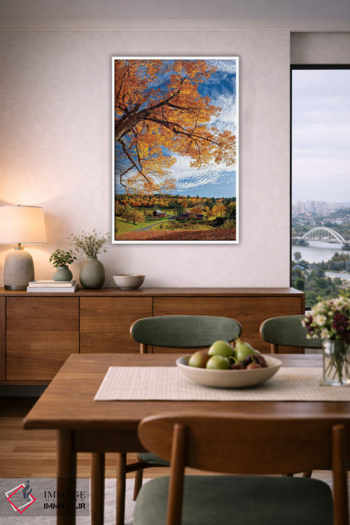 تابلو دکوراتیو پاییز در مزرعه اسلیپی هالو، ورمانت اثر اولنا آرت - D5W